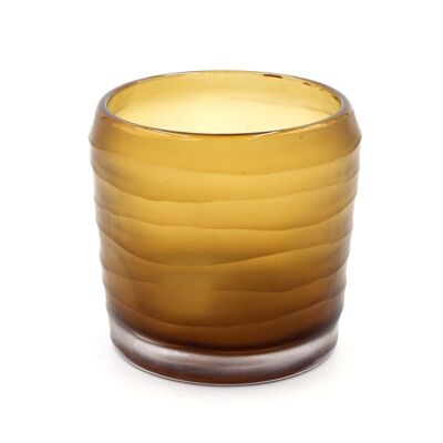 AMBER THICK GLASS CUP 9CM