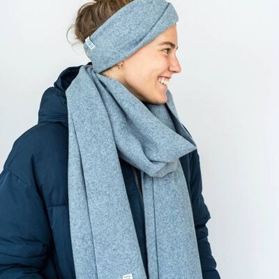 SCARF MADE OF ORGANIC COTTON SOFT GRAY