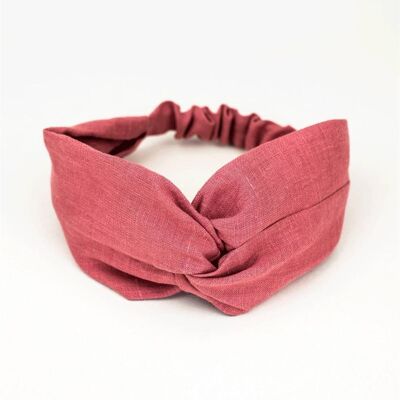 Haarband „love“ aus leinen strawberry rose