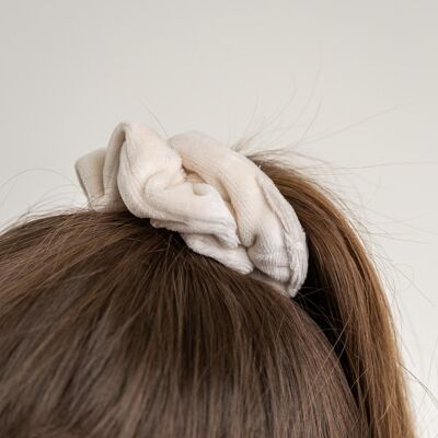 SCRUNCHIE VELVET NATURAL