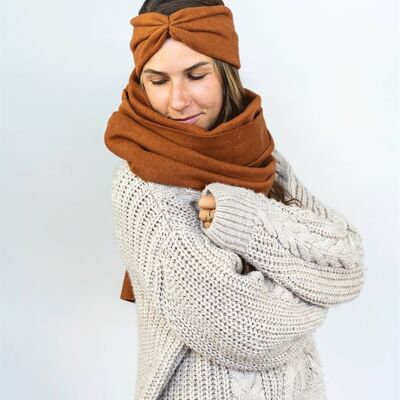 SCARF MADE OF ORGANIC RUST COTTON