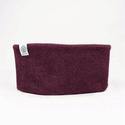 Stirnband classic aus bio baumwolle burgundy