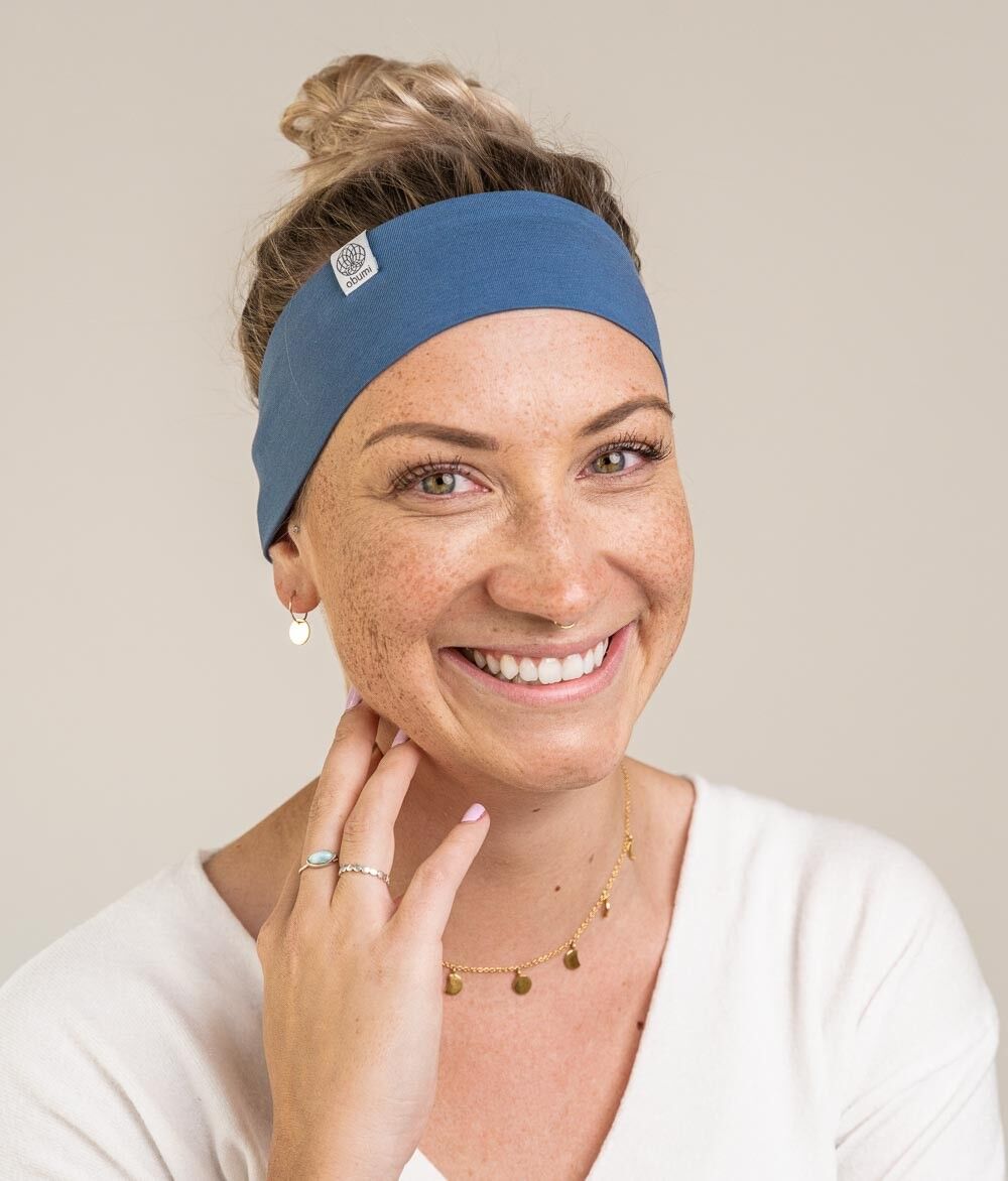 FASCIA STRETTA IN JERSEY ORGANICO GRIGIO BLU