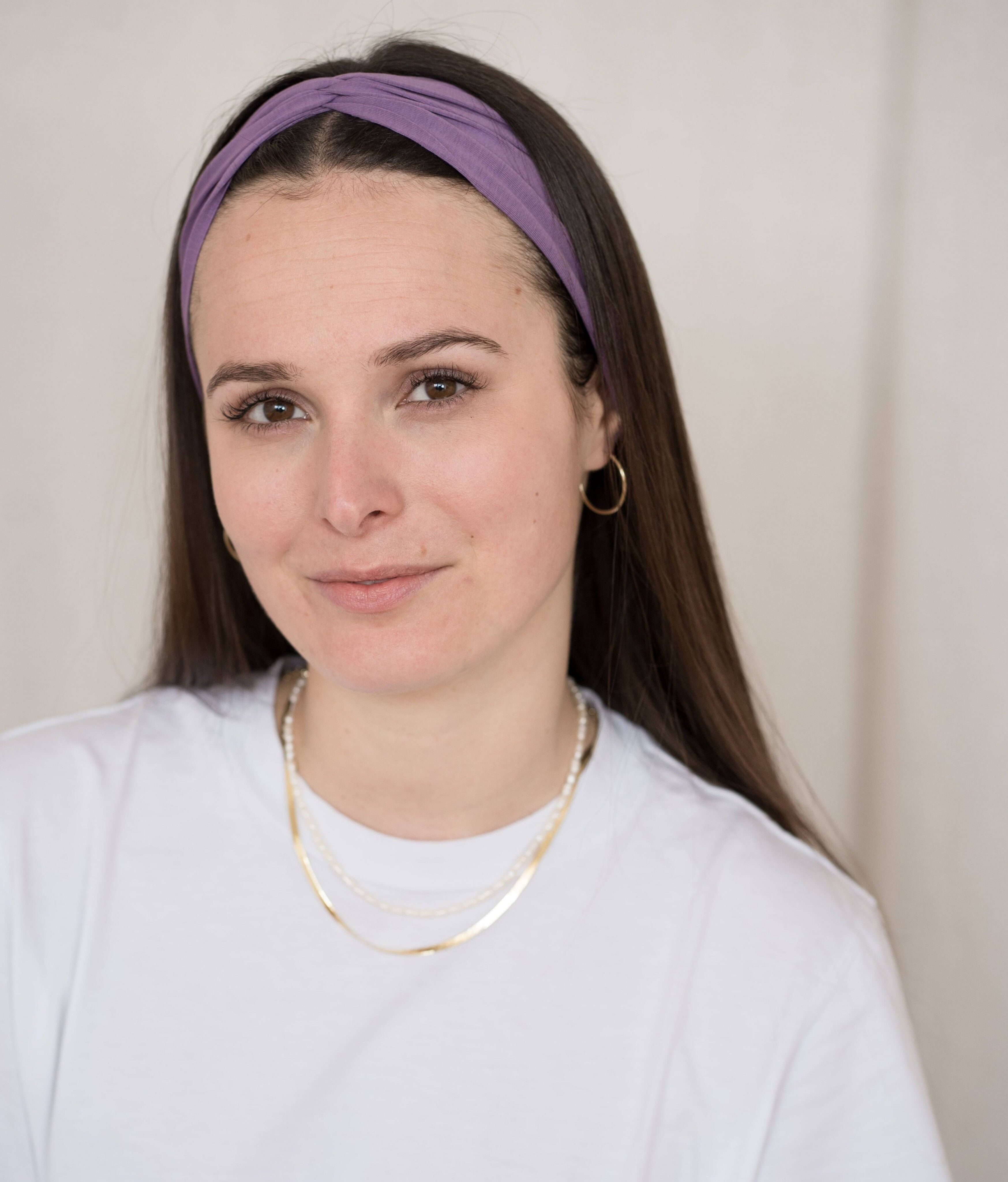 FASCIA FIOCCO IN JERSEY BIOLOGICO VIOLA