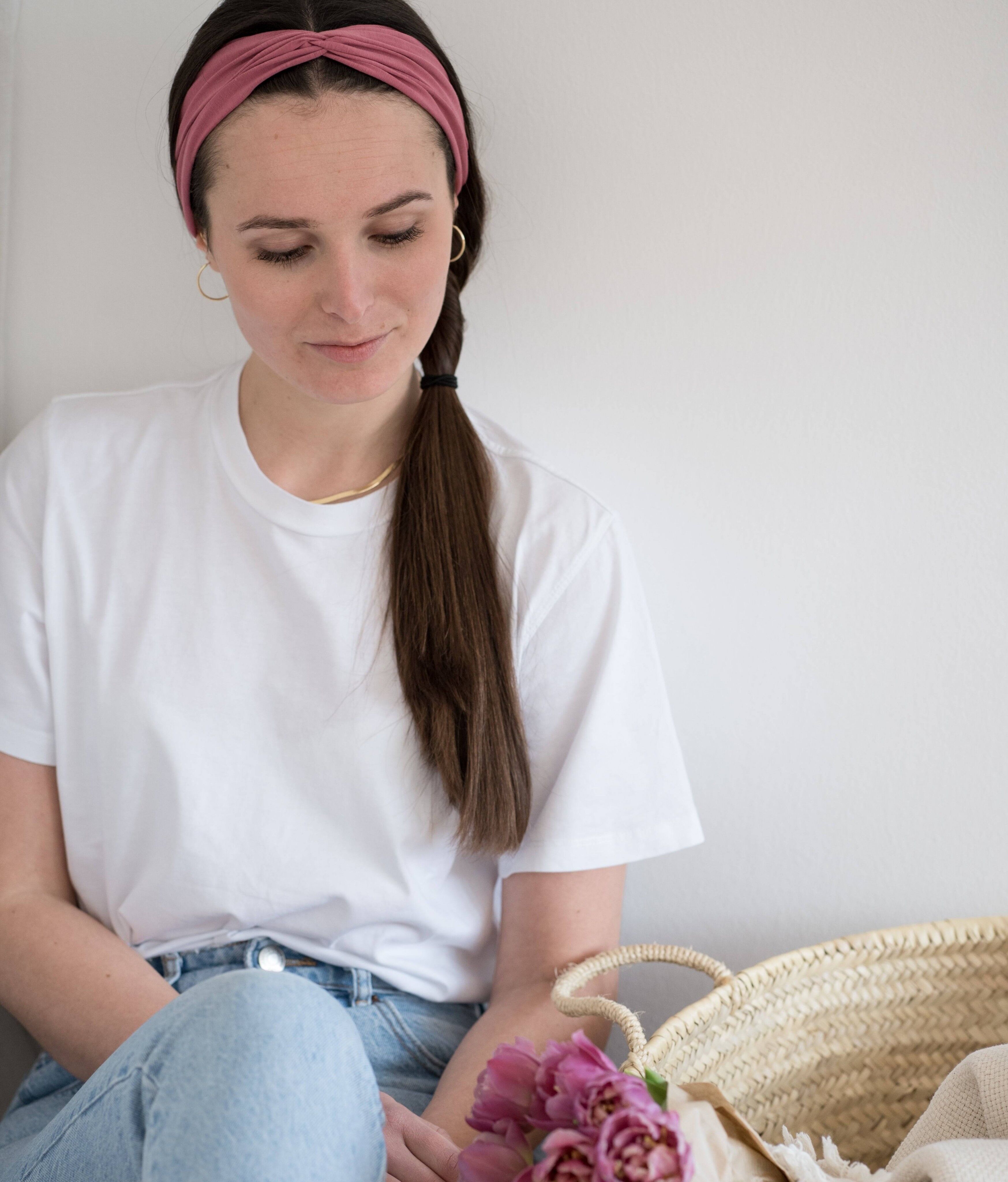 FASCIA FIOCCO IN JERSEY BIOLOGICO ROSE