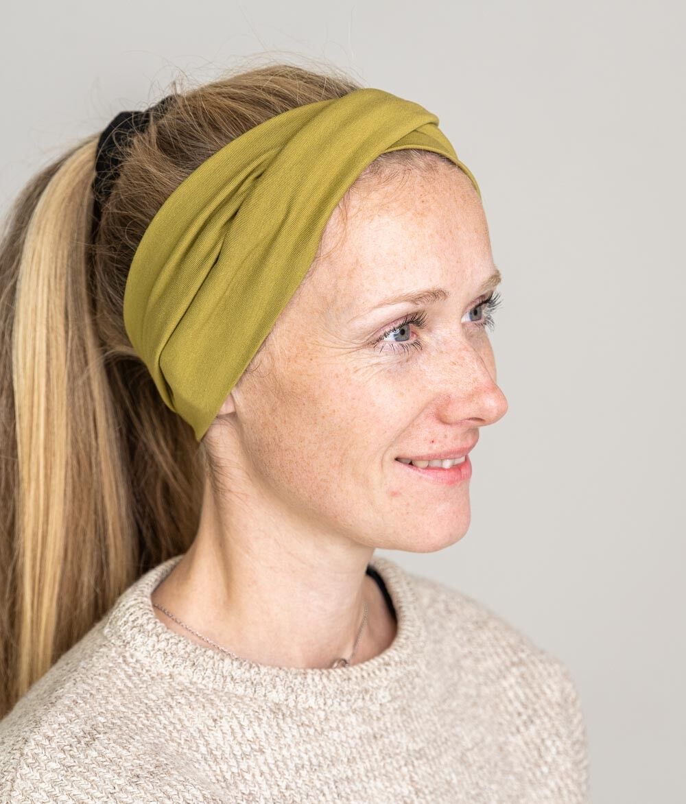 FASCIA CON DETTAGLIO AVVOLGENTE IN JERSEY BIOLOGICO OLIVE