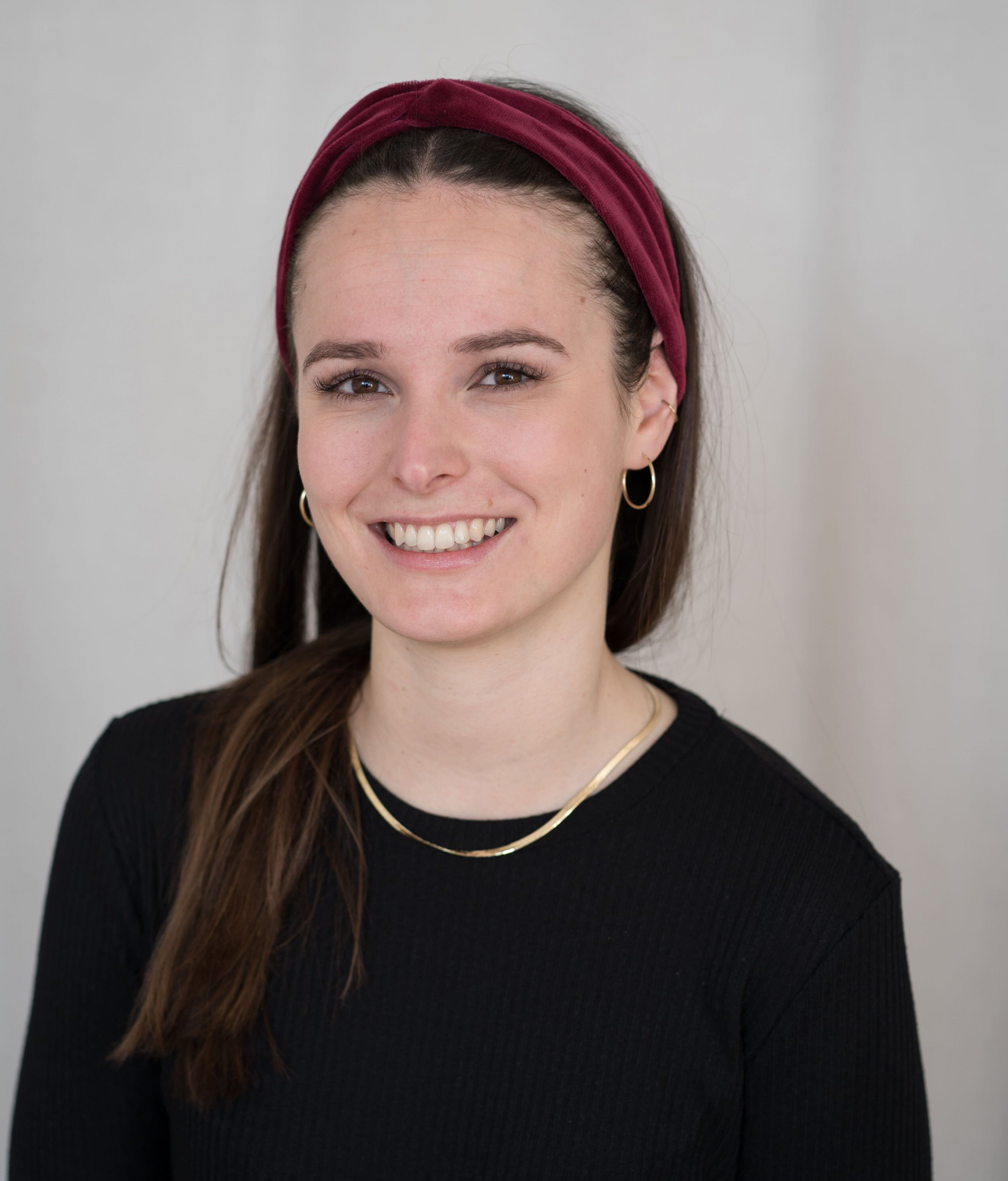 FASCIA PER CAPELLI CON FIOCCO IN VELLUTO BIOLOGICO BORDEAUX