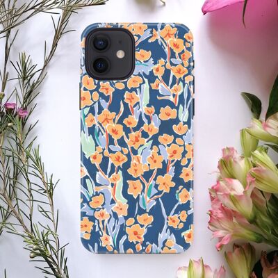 Peach Floral Phone Case-Hard Case-Matte Finish