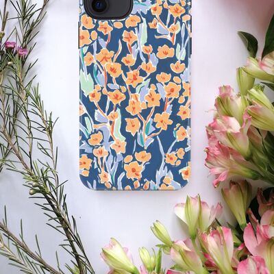 Peach Floral Phone Case-Hard Case-Gloss Finish
