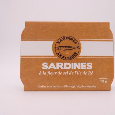 Sardine in scatola in olio d'oliva e fleur de sel dell'Ile de Ré