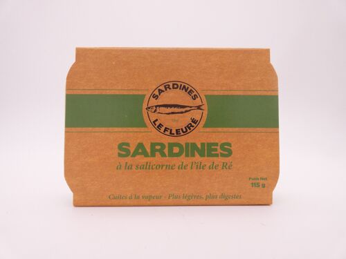 Sardines en boite à l'huile d'olive et à la salicorne de l'île de Ré