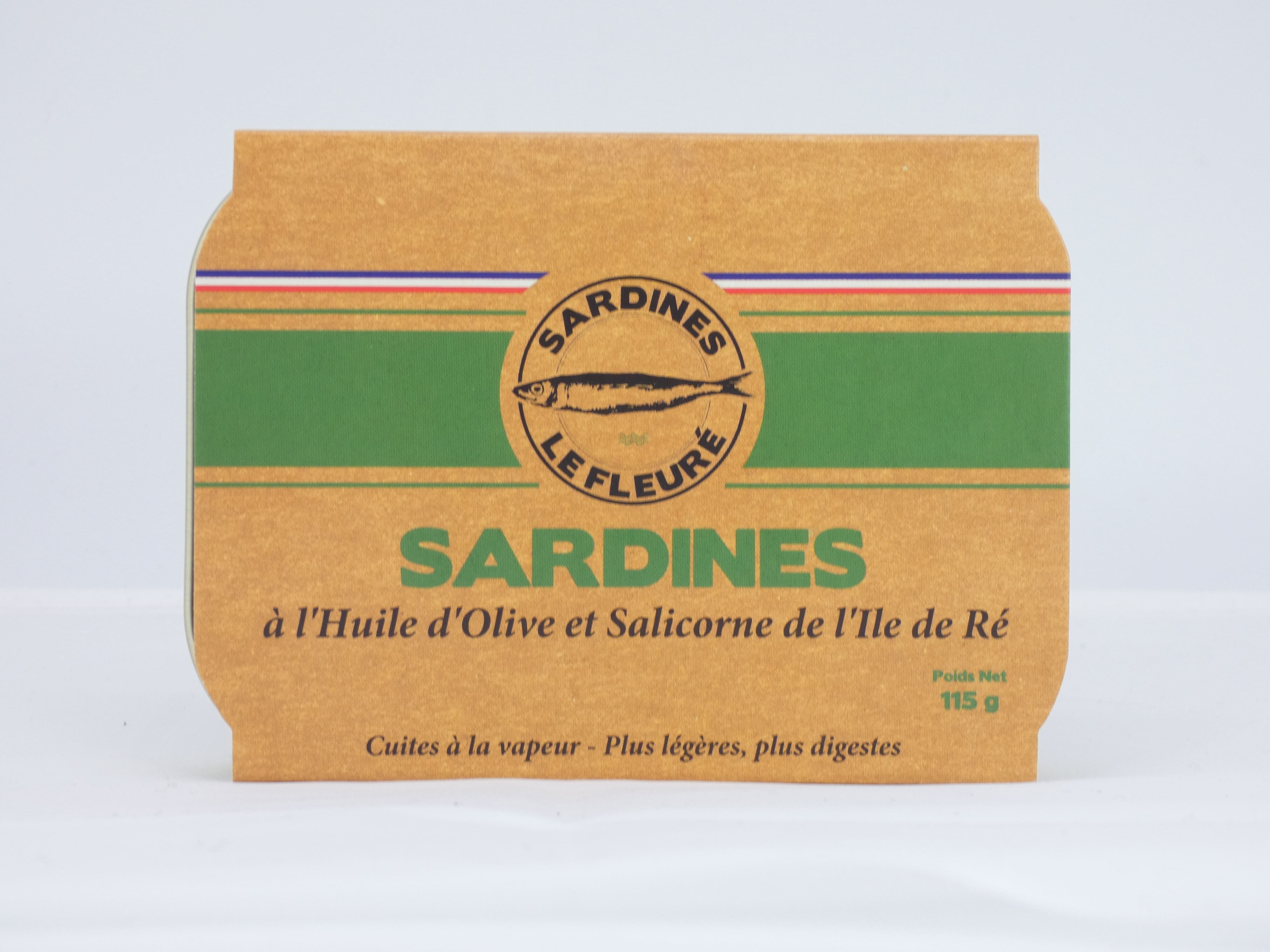 Sardine in scatola in olio d'oliva e finocchio marino dell'Ile de Ré