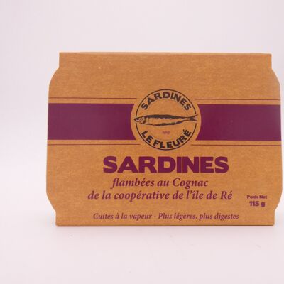 Conservas de sardinas en aceite de oliva y coñac de la Ile de Ré