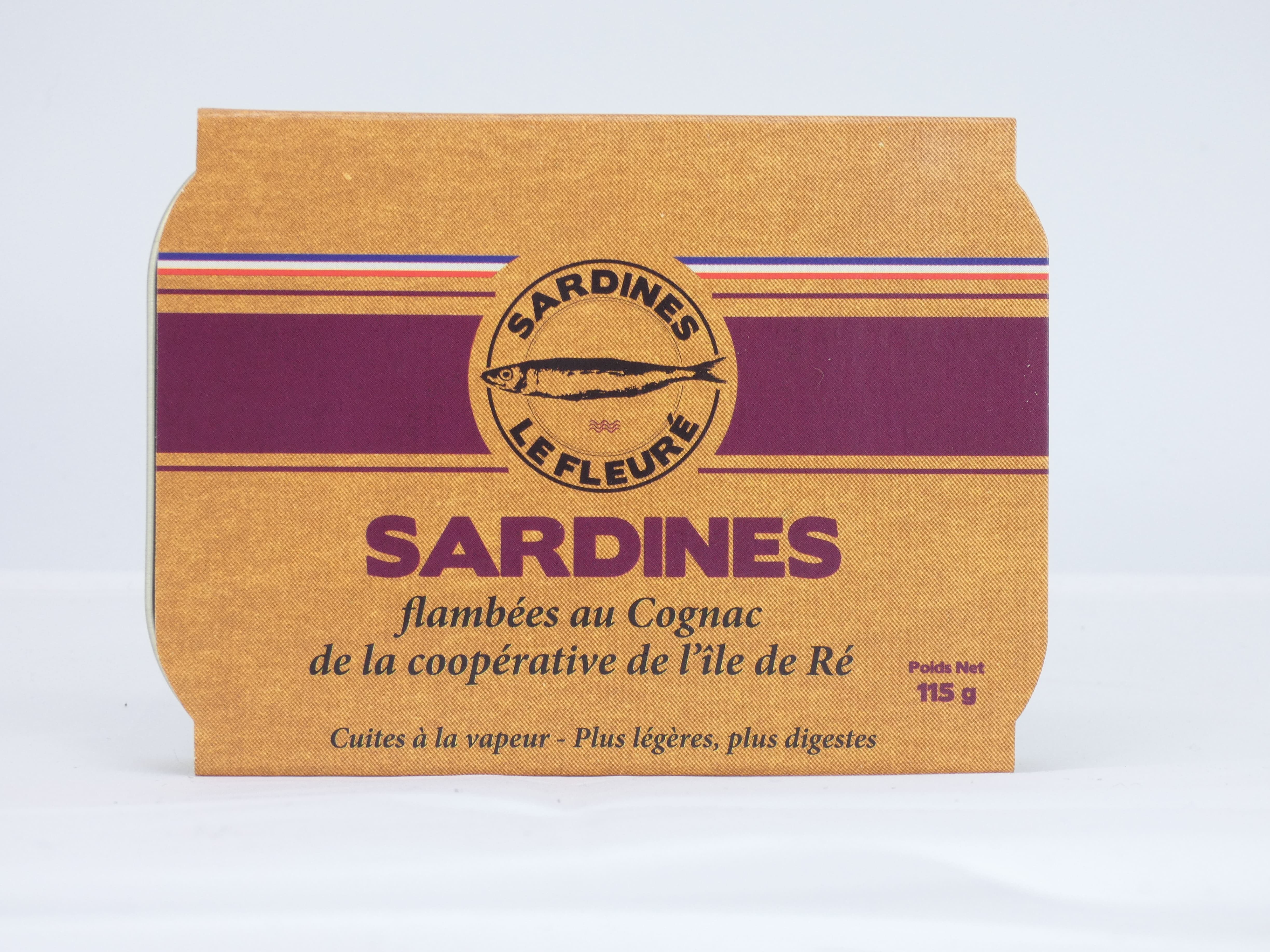 Sardinen in Olivenöl und Cognac von der Île de Ré