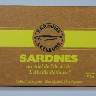 Canned sardines in olive oil and honey from the Ile de Ré