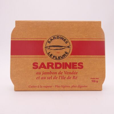 Canned sardines in olive oil and Vendée ham