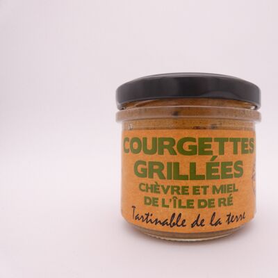 Grilled zucchini rillette with goat cheese and Ile de Ré honey