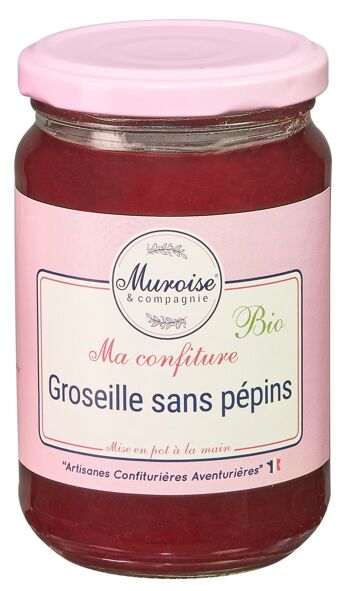 Confiture artisanale groseille sans pépins bio - 350 g 1