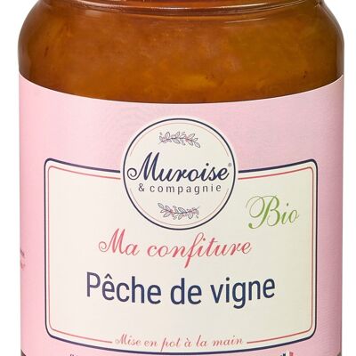 Confiture artisanale de pêche de vigne bio - 350 g