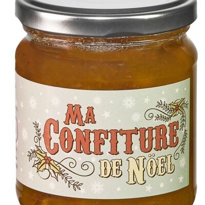 Homemade Christmas jam of apples, pears, walnuts, raisins and gingerbread spices - 220 g