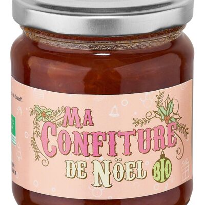 Confiture artisanale de noël bio oranges, griottes et épices à vin chaud - 220 g