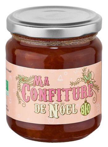 Confiture artisanale de noël bio oranges, griottes et épices à vin chaud - 220 g 1