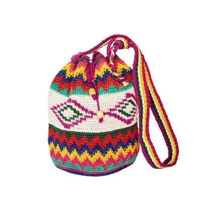 CROCHET BUCKET BAG | Karol | pink