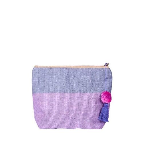 Pom pom cosmetic bag | rosa