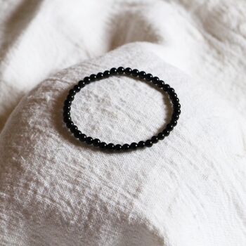 Bracelet en pierre naturelle Agate Noire 2