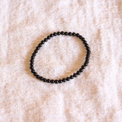 Bracciale in pietra naturale Agata nera