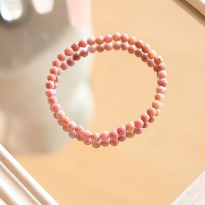 Bracelet en pierre naturelle Rhodonite