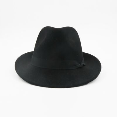 Black Trilby Size L with adjustment tape