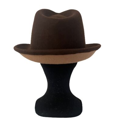 DOUBLE Trilby Brown / Camel T59