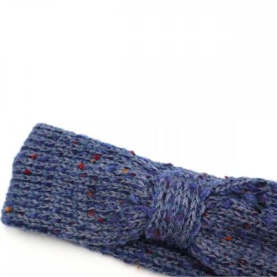 BANDEAU - Headband Bleu Marine Chiné