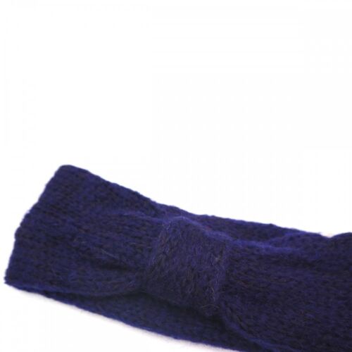 BANDEAU - Headband Bleu Marine / Violet Chiné