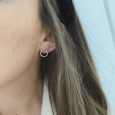 Boucles d'oreilles nuria - couleur argent