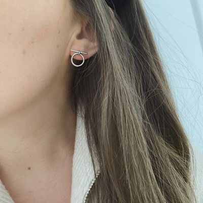 Boucles d'oreilles nuria - couleur argent