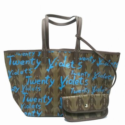 BOLSO SHOPPING BAG TWENTY- Letras AZULES, B023