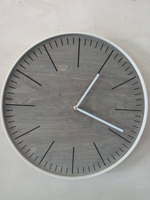 Gray Simple Clock White Needle 30cm
