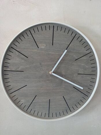 Horloge Simple Grise Aiguille Blanche 40cm 1