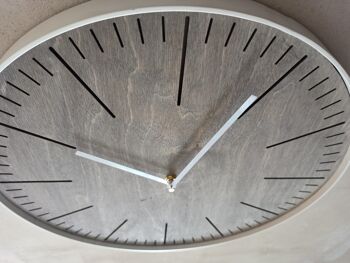 Horloge Simple Grise Aiguille Blanche 40cm 2