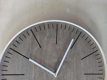 Horloge Simple Grise Aiguille Blanche 40cm 5