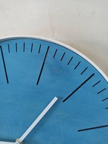 Horloge simple bleue Aiguille blanche 30cm 4