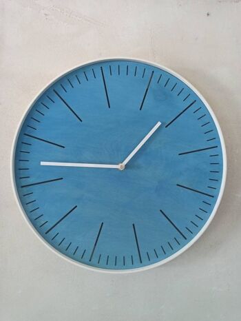 Horloge simple bleue Aiguille blanche 40cm 1