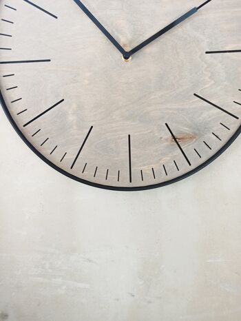 Horloge Simple Grise Aiguille Noire 30cm 4