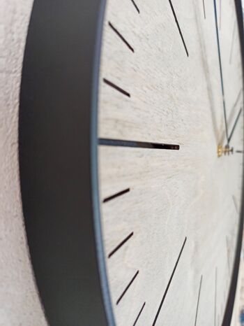 Horloge Simple Grise Aiguille Noire 30cm 5