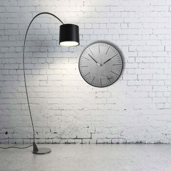 Horloge Simple Grise Aiguille Noire 30cm 8