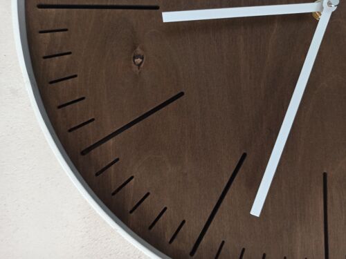 wenge simple clock White Needle 40cm