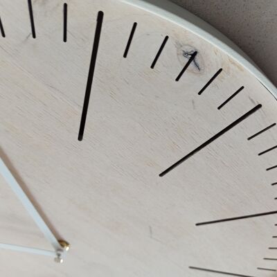 horloge simple blanche Aiguille blanche 30cm
