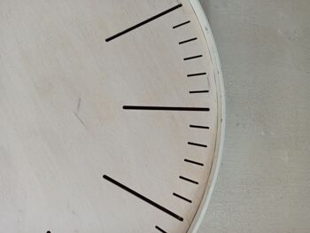 horloge simple blanche Aiguille blanche 30cm 4